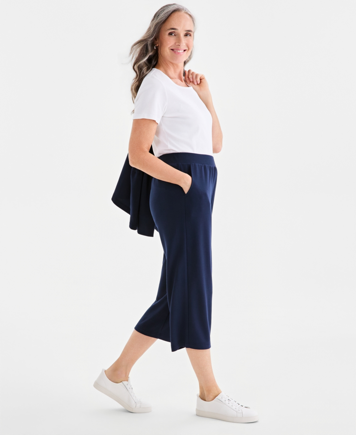 Style & Co Women's Luxsoft French Terry Capri Pants, Macy's Exclusive