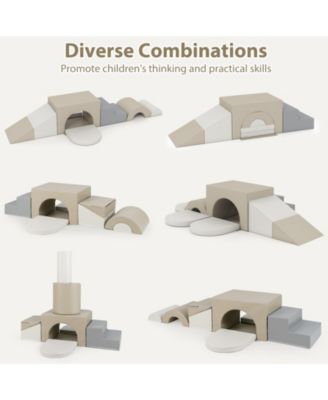 7-Piece Toddler Climbing Blocks Set, Soft PU Foam for Safe Indoor Play and Early Motor Development