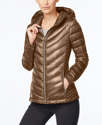 Calvin Klein Hooded Packable Down Puffer Coat & Reviews - Coats & Jackets -  Women - Macy's
