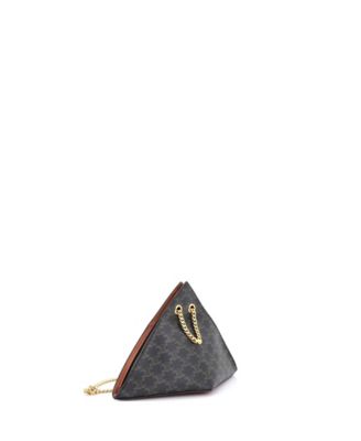 Pyramid Chain Shoulder Bag Triomphe Coated Canvas