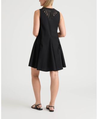 Women's Poplin Embroidered Dress