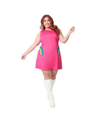 Plus Size 1960s Sleeveless Mod Shift Dress