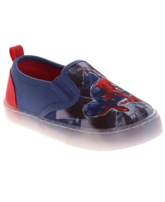 Big Boys Marvel Spiderman Slip On Canvas Easy Wear NoLace Design Everyday Casual Comfortable Fit