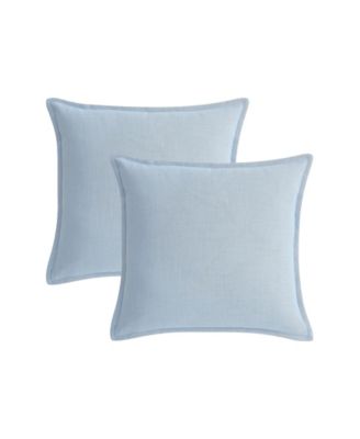 Faux Linen Plush 2-Pack Decorative Pillow Set, 20" x 20"
