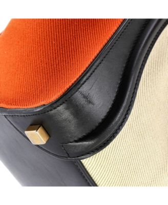 Micro Tricolor Luggage Bag Canvas and Leather