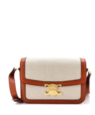 Medium Triomphe Shoulder Bag Canvas with Leather