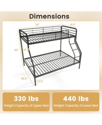 Bed with Ladder and Full-length Guardrails