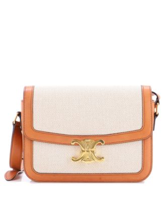 Medium Triomphe Shoulder Bag Canvas with Leather