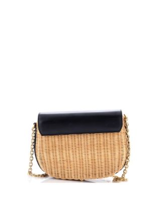 Small Chaine Maillon Triomphe Bag Wicker with Leather