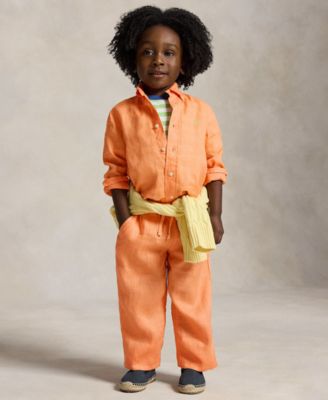 Boys' 2-7 Linen Long-Sleeve Shirt