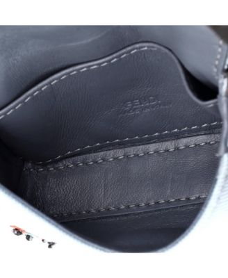 Nano Chain Baguette Charm Bag Embellished Denim