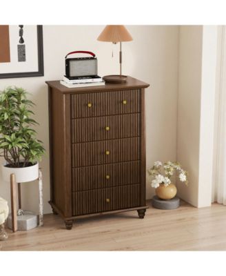 Modern 3 Drawer Dresser Finish Sturdy Construction for Bedroom Living Room Storage
