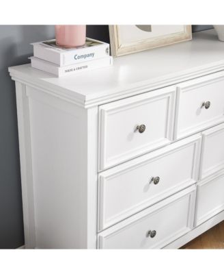 Premium 4 Drawer Dresser Farmhouse Style Storage Cabinet with Metal Glides for Bedroom Living Room