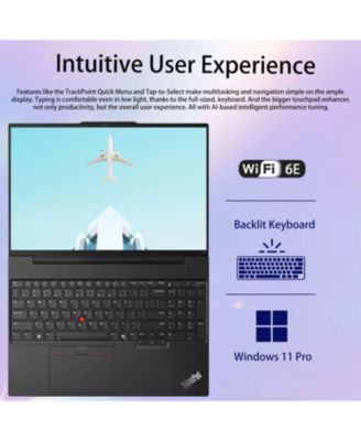 ThinkPad E16 16" Traditional Laptop AMD Ryzen 5 16GB RAM AMD Radeon Graphics 2TB SSD Storage Windows 11 Pro 60Hz