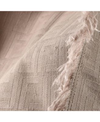 Large Logo Shopper Tote Fringe Canvas