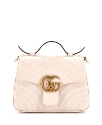 Mini GG Marmont Top Handle Flap Bag Matelasse Leather