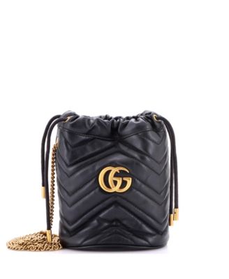 Mini GG Marmont Bucket Bag Matelasse Leather