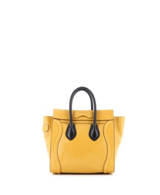 Micro Bicolor Luggage Bag Leather