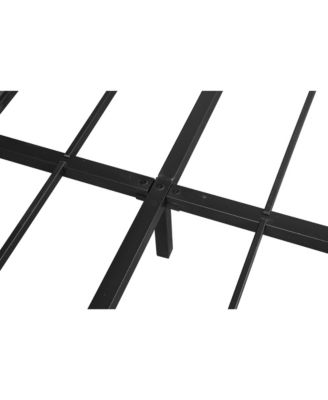 Floating Metal Bed Frame With LED Lights Noise Free No Box Spring Needed