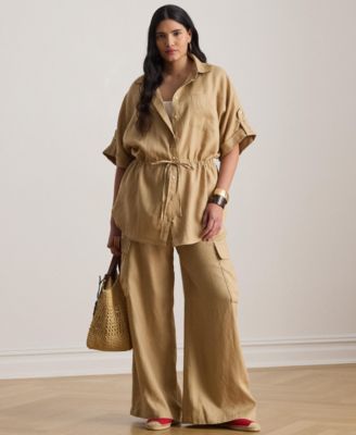 Plus Size Wide-Leg Cargo Pant