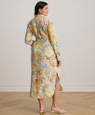 Plus Size Floral Linen Shirtdress