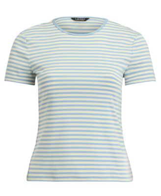 Plus Size Striped Rib-Knit Stretch Top