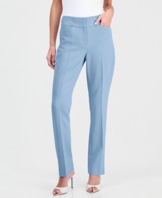 Women's Flat-Front Straight-Leg Pants