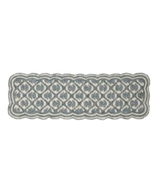 Scalloped Skid Resistant Accent Rug, 20" x 60"