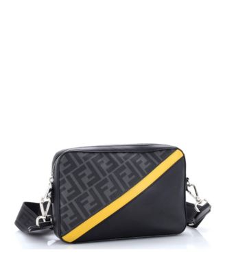 Small Camera Case Bag Zucca Coated Canvas and Leather