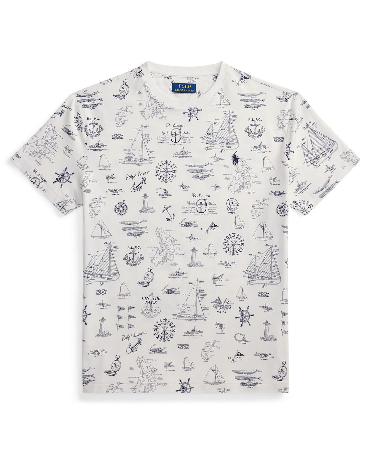 Мужская футболка Polo Ralph Lauren Short-Sleeve Printed, цвет: Белый — фото 5