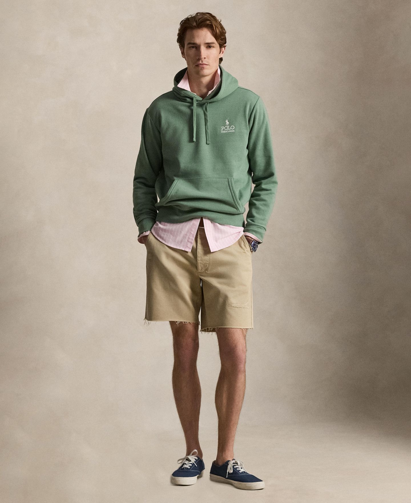 Мужской свитшот Polo Ralph Lauren Long-Sleeve Classic-Fit, цвет: Fatigue — фото 2
