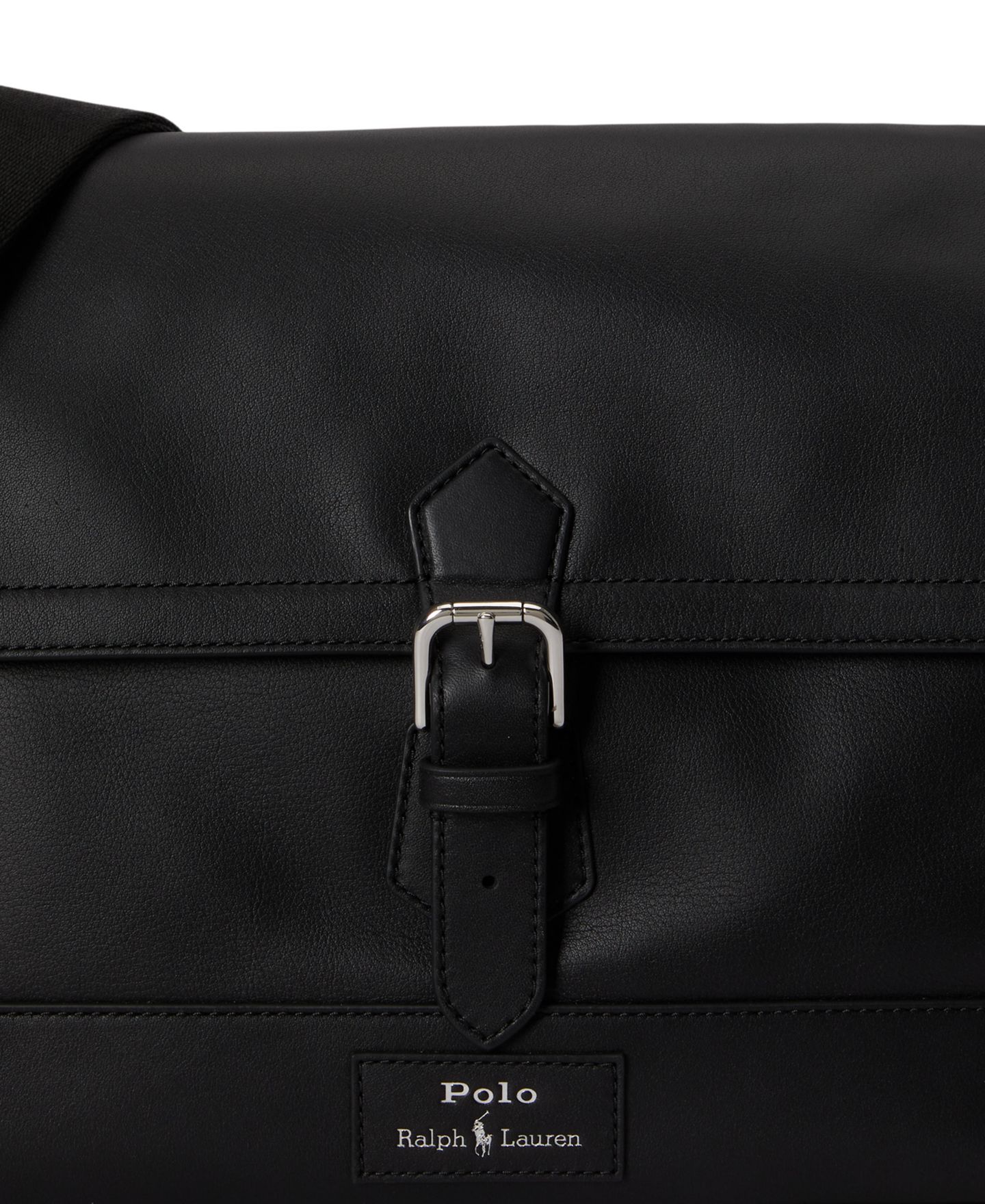 Мужская сумка Polo Ralph Lauren Shoulder Strap Leather, цвет: Чёрный — фото 5