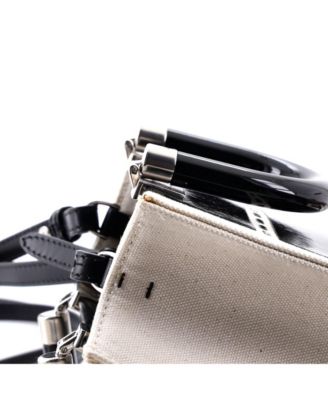 Mini Sunshine Shopper Tote Patent and Canvas