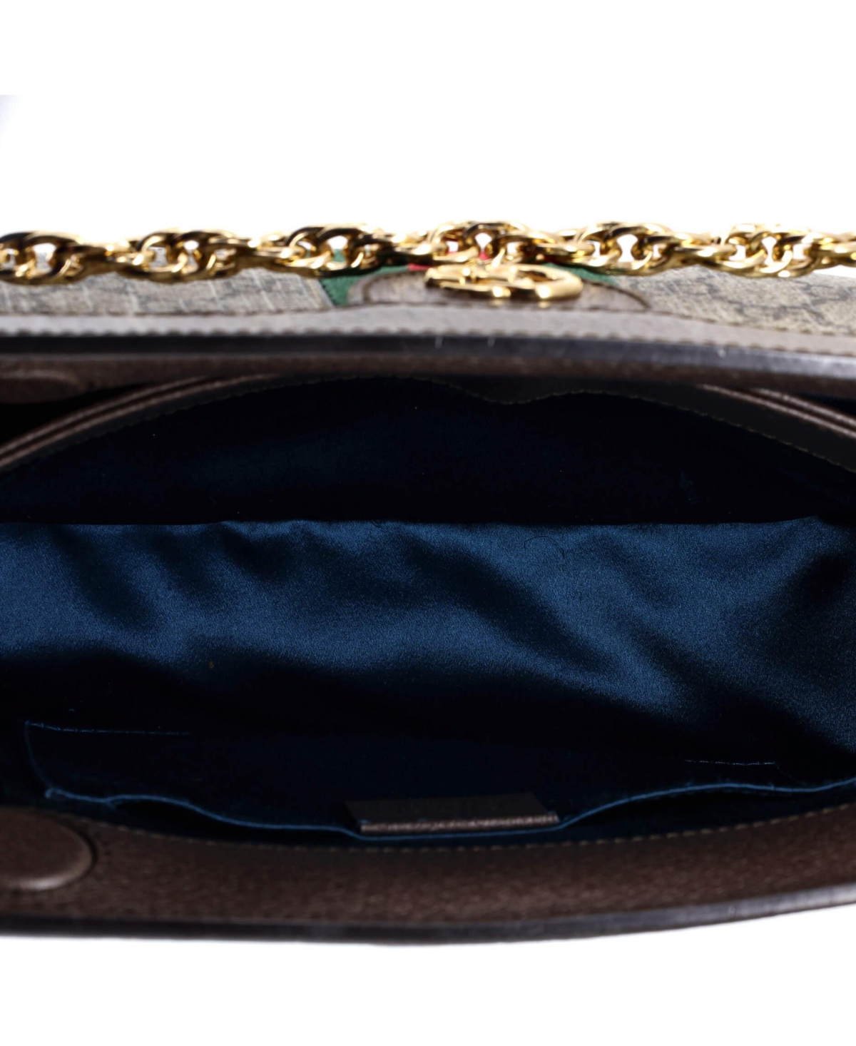 Pre-Owned Gucci Small Ophidia Chain Shoulder Bag Gg Coated Canvas