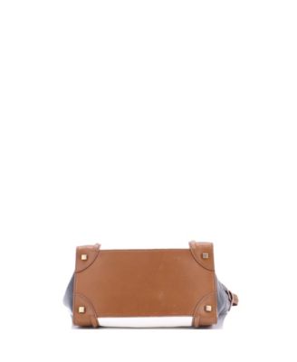 Mini Tricolor Luggage Bag Leather