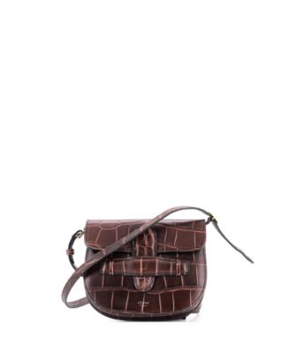 Mini Symmetrical Shoulder Bag Embossed Leather