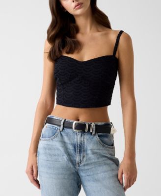 Women's Sweetheart Neck Sharon Eyelets Top