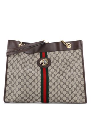 Large Rajah Chain Tote GG Coated Canvas
