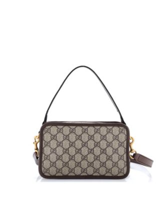 Small Ophidia Top Handle Camera Bag GG Coated Canvas