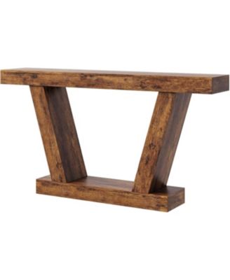 63" Long Console Table, Wooden Sofa Narrow Entryway Table for Hallway, Behind The Couch, Accent Table for Living Room