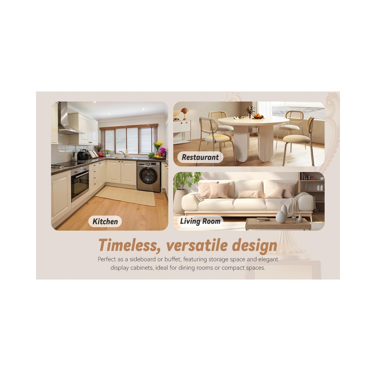 flynama Rustic 4 Drawer Dresser Sturdy Construction for Bedroom Living Room Storage