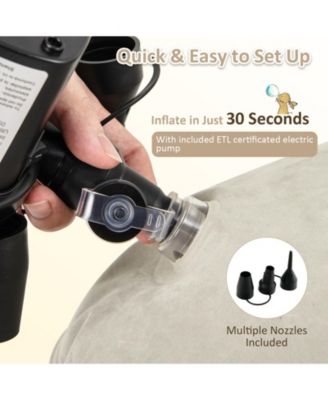 Inflatable Toddler Travel Bed with Built In Electric Pump