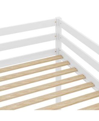 Twin Loft Bed with LED Lights Desk No Box Spring Needed