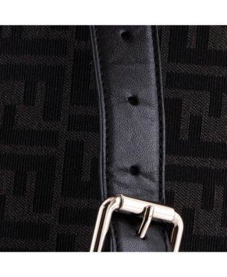 Large Convertible Open Tote Zucca Jacquard Fabric and Leather