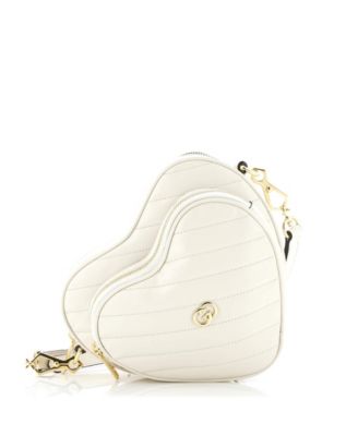 Mini Interlocking G Heart Shoulder Bag Diagonal Quilted Leather