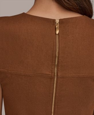 Women's Crewneck Sleeveless Shift Dress