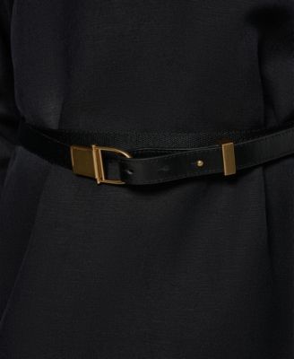 Women's Long-Sleeve Belted Dress