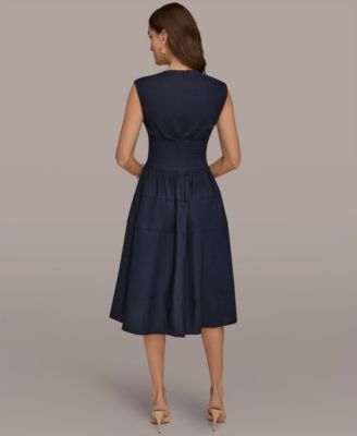 Women's V-Neck Midi Dress