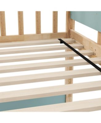 Twin Over Twin Bunk Bed with Ladder and Full Guardrails