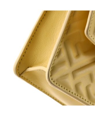Baguette Wallet on Chain Zucca Embossed Leather